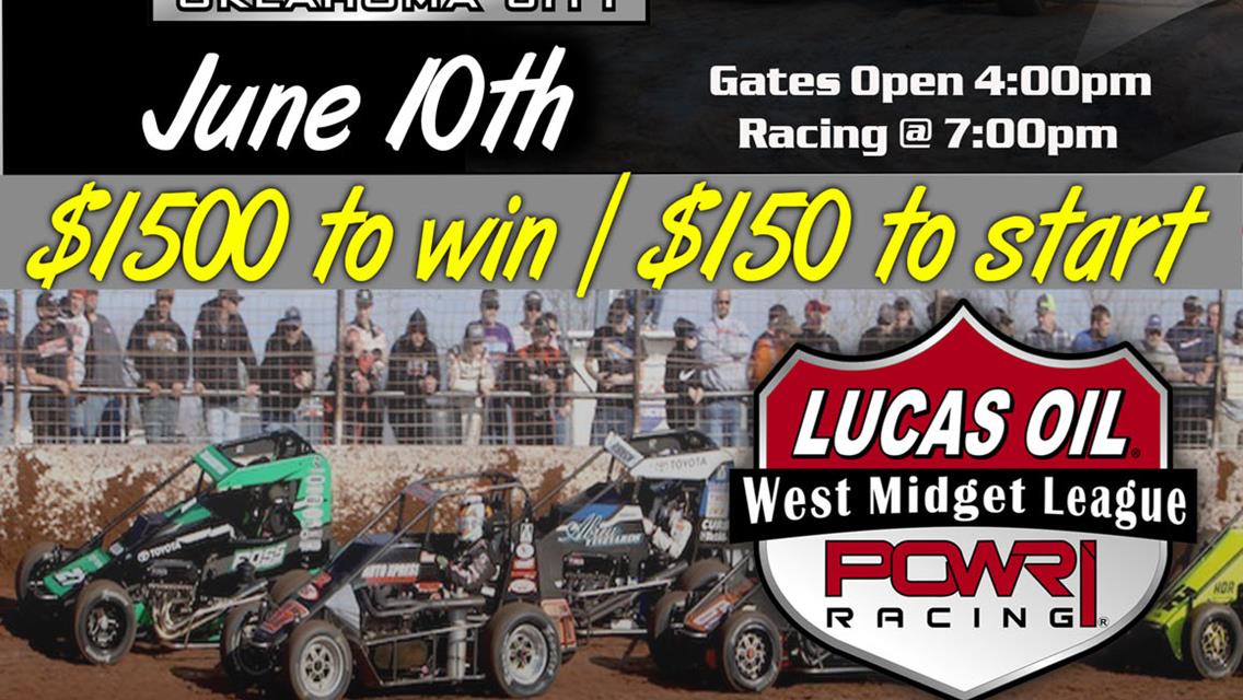 POWRi Lucas Oil West Midgets I-44 Speedway Riverside Oklahoma