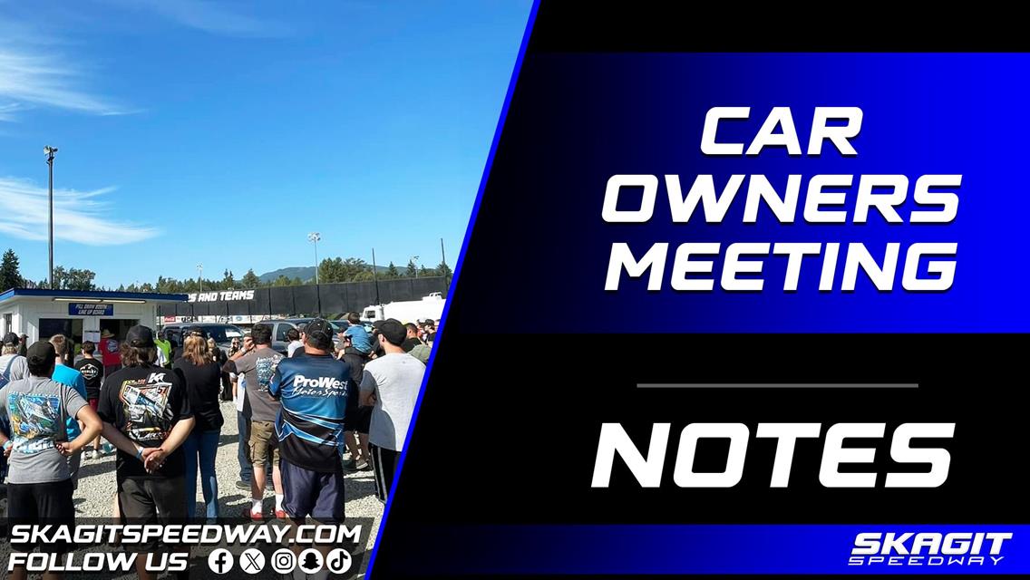 MEETING NOTES: CAR OWNERS MEETING