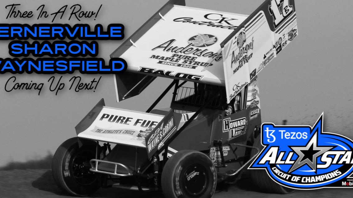 Lernerville, Sharon, Waynesfield on deck for Tezos All Star Circuit of Champions