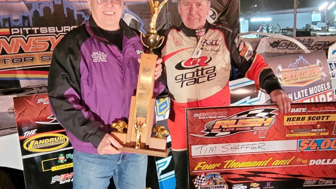 TIM SHAFFER OUT-DUELS BROCK PINKEROUS &amp; DAVE HESS JR FOR 2ND FLYNN&#39;S TIRE/GUNTER&#39;S HONEY TOUR VICTORY IN THE LAST 3 EVENTS AT PITTSBURGH; 47 HOVIS RUS