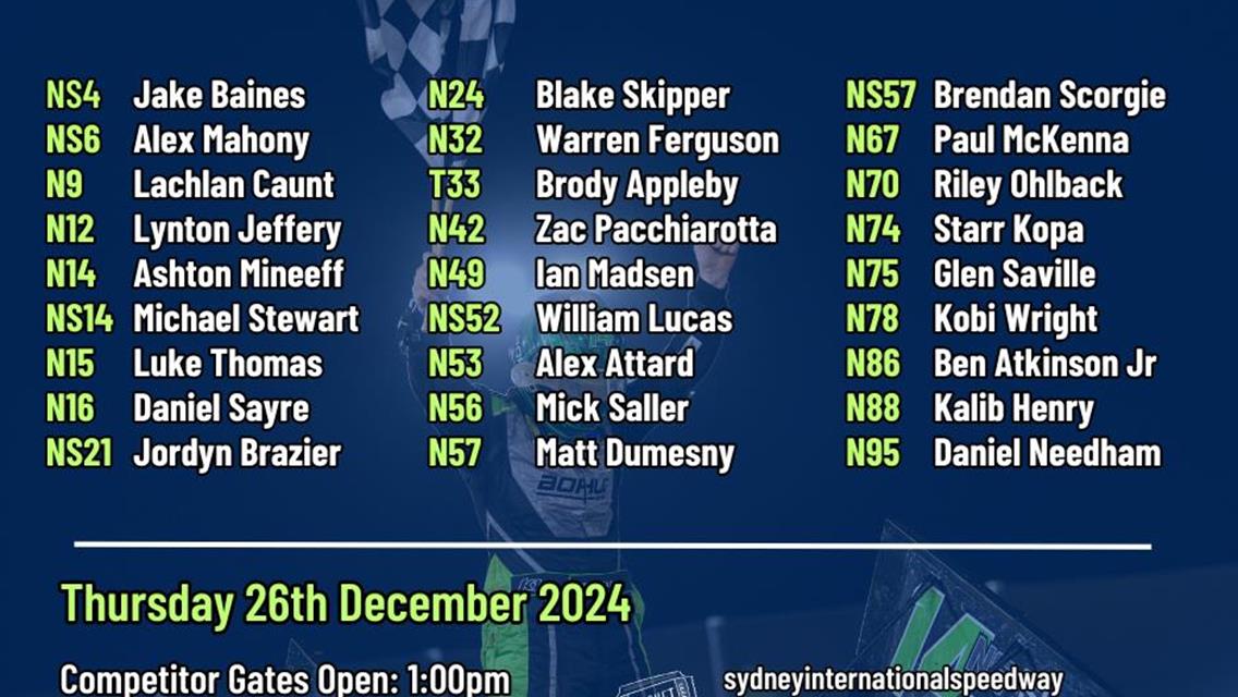 Summer of Speed Night 1 - Sprintcar Nominations
