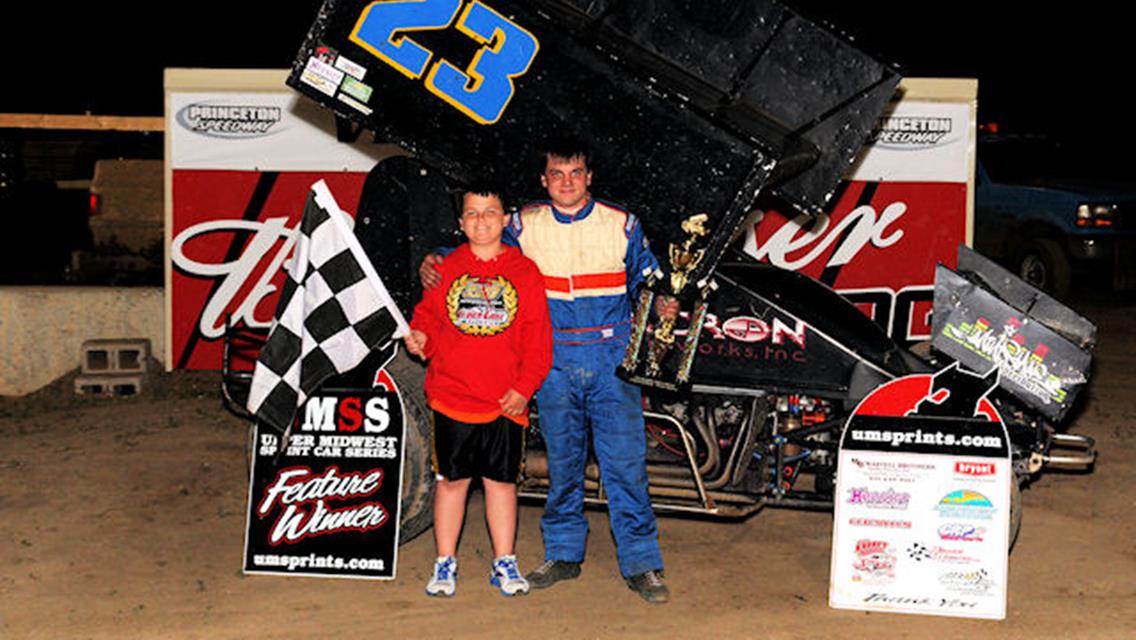2012 Champion Cody Hahn in Victory Lane at Princeton with Billy Anderson, Jr.