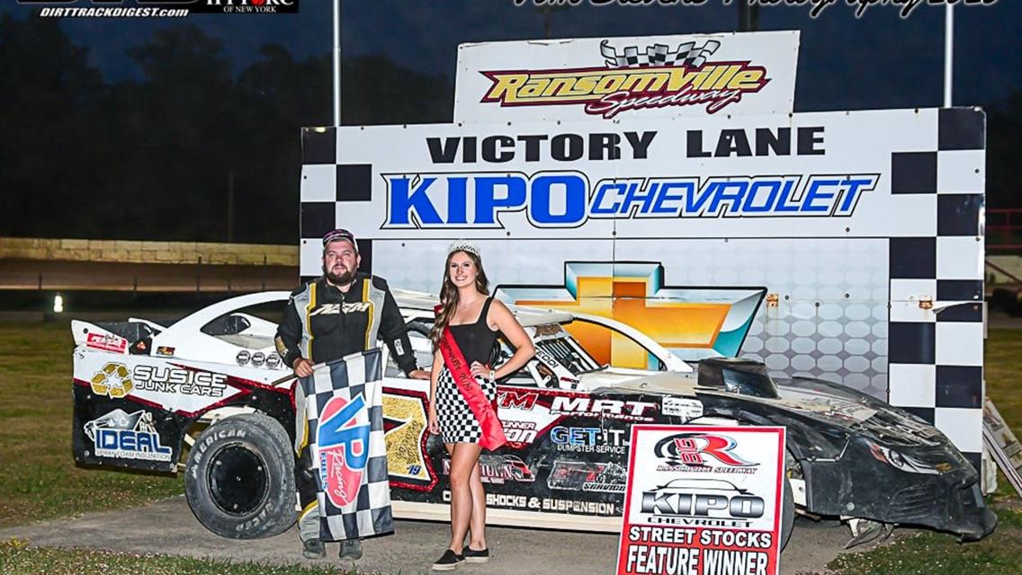 Lindberg, Wagner, Sherwood, Close, and Teeter Collect Ransomville Checkered Flags