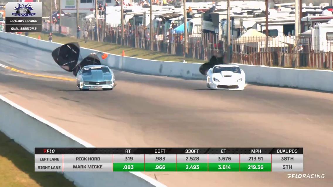 Micke to #5! Haney at #9! Round 3 of Qualifying at World Series of Pro Mod!!