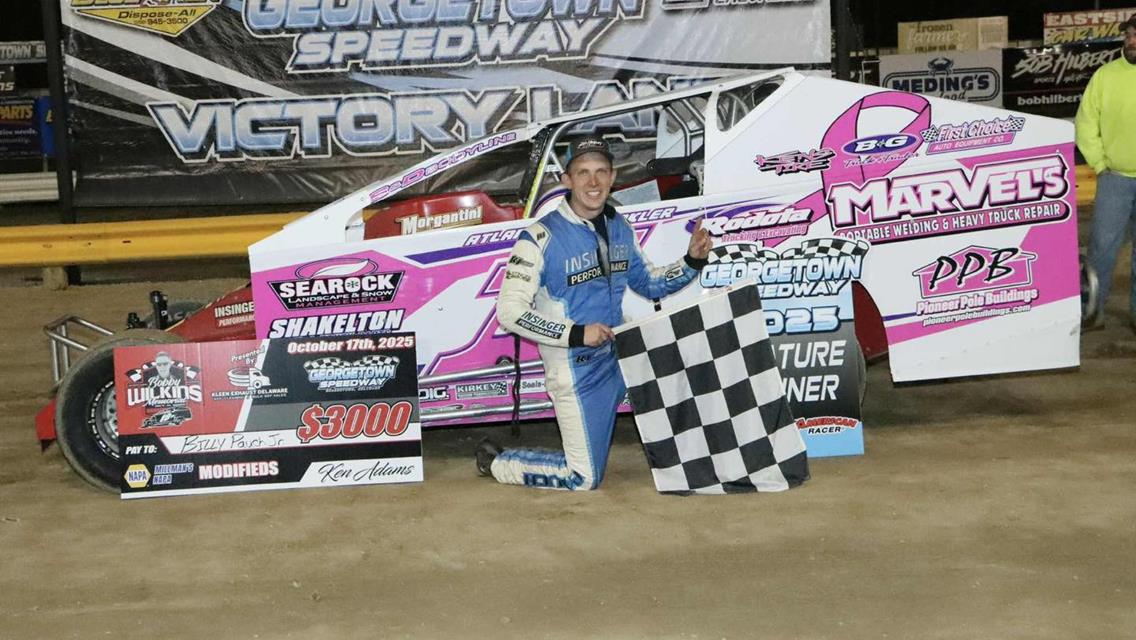 Billy Pauch Jr. Passes Overheated Jordan Watson for Bobby Wilkins Memorial, Sherby takes 602 Sportsman, Davis RUSH Late Model Winner