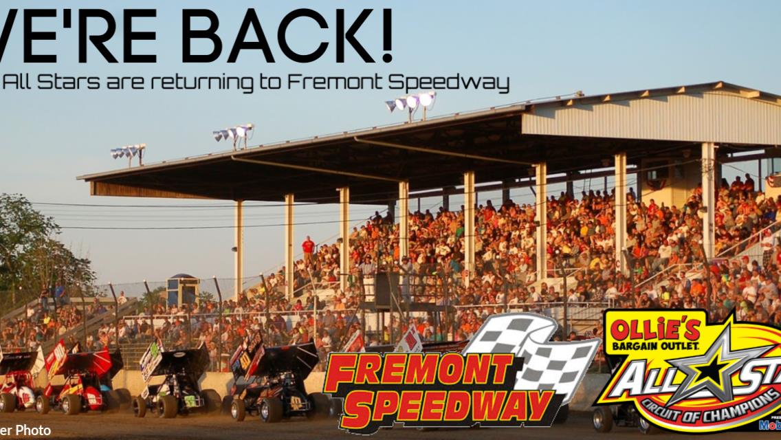 The All Star Circuit of Champions are returning to Fremont Speedway in 2019