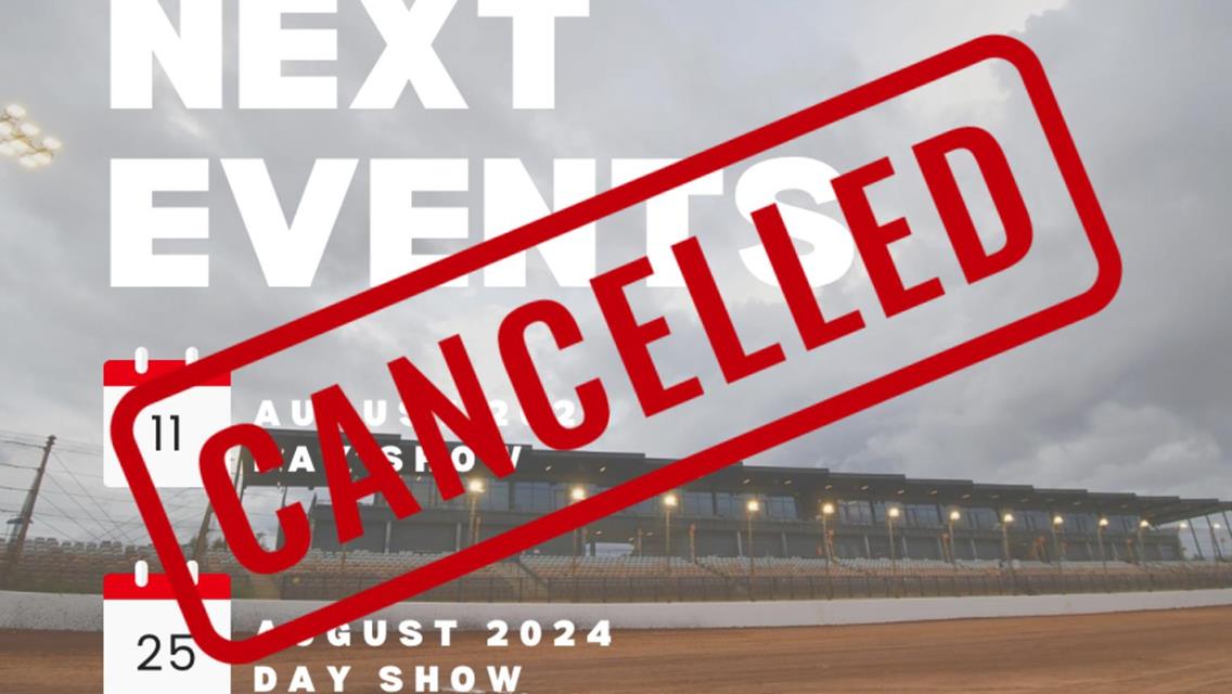 August Events Cancelled