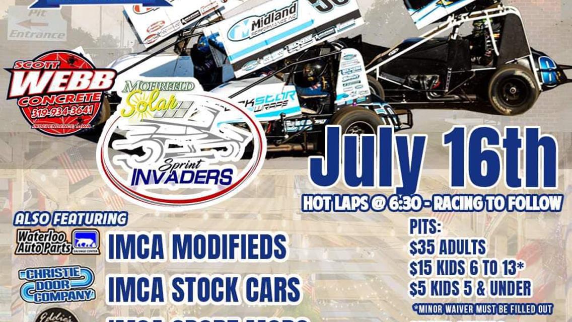 Sprint Invaders Return to Independence Tuesday for the First Time in Ten Years!