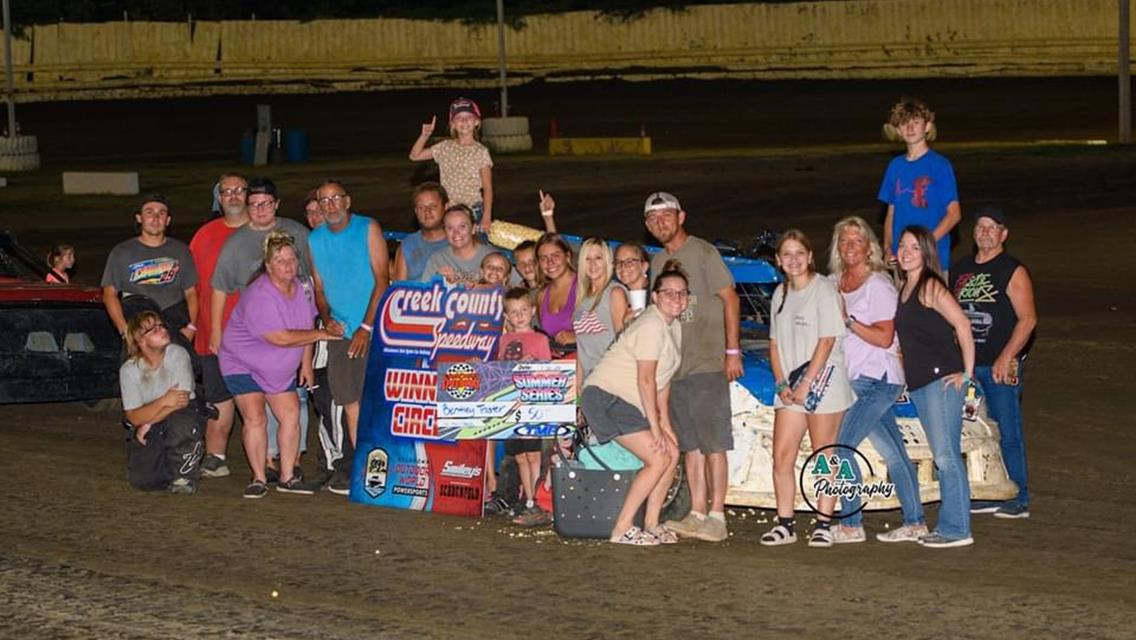 Shores, Davis, Scott, Bellinger, Foltz, Hancock, and Traster Score Wins on Saturday at Creek County Speedway!