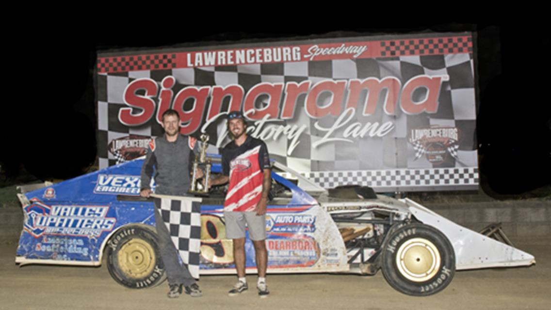 Jameson “Wins One for Gullett” at Lawrenceburg Speedway with Valvoline Americaan Late Model Iron-Man Series Fueled by VP Racing Fuels and Ultimate Hea