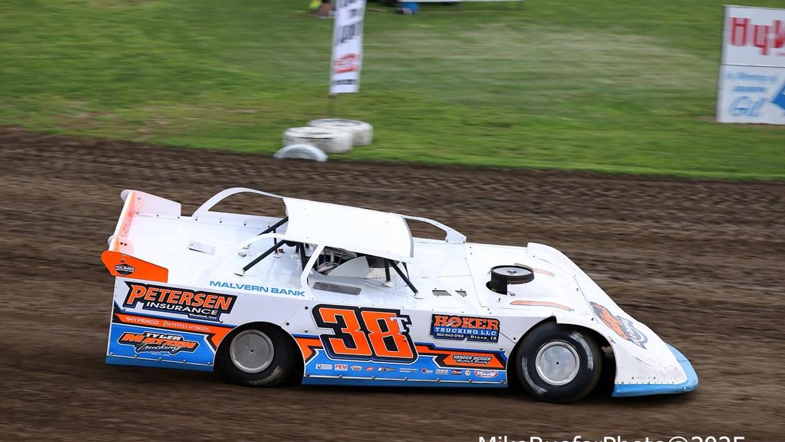 Marshalltown Speedway (Marshalltown, IA) – Malvern Bank East Series – Dale DeFrance Memorial – August 22nd, 2025. (Mike Ruefer photo)