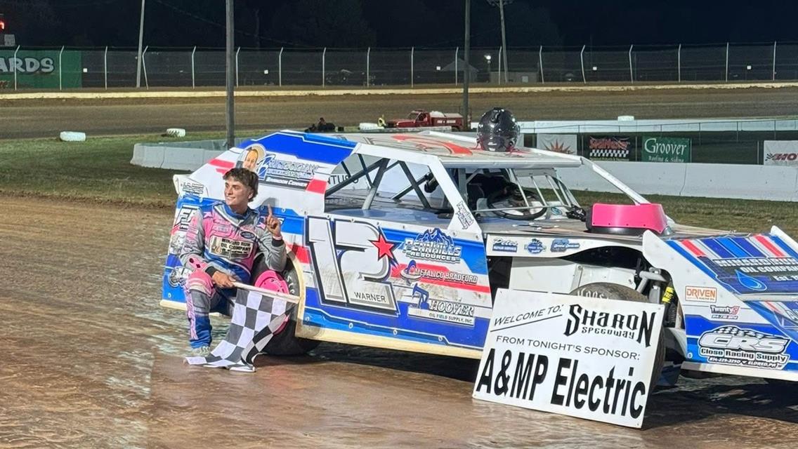 Brendan Warner second win of the weekend on Sunday afternoon at Eriez Speedway.
