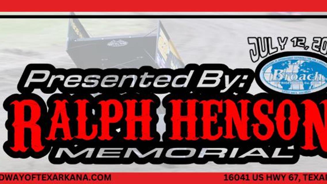 BROACH REFRIGERATION'S RALPH HENSON MEMORIAL COMING UP THIS SATURDAY
