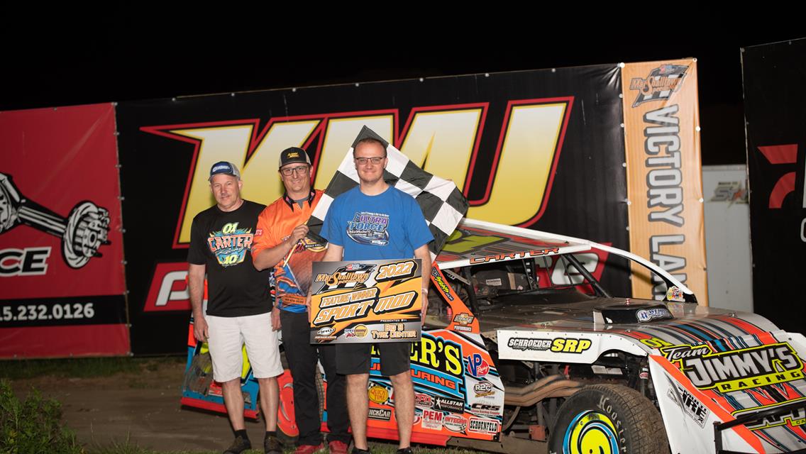 Logue Logs First Career Modified Win at the Marshalltown High Banks