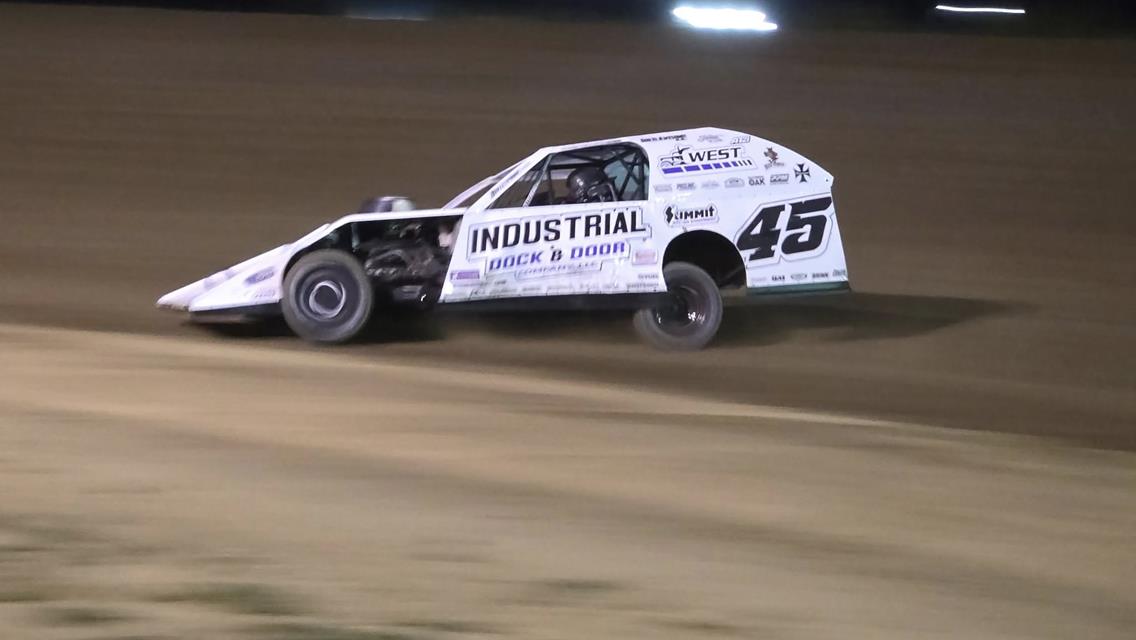 Chase Holland en route to victory lane at Charleston Speedway on August 9, 2025.