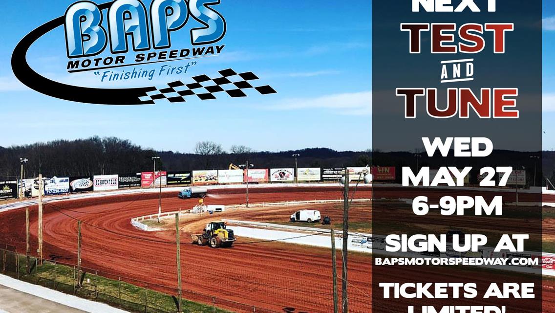 BAPS Motor Speedway to Hold Test &amp; Tune Wed.,May 27th