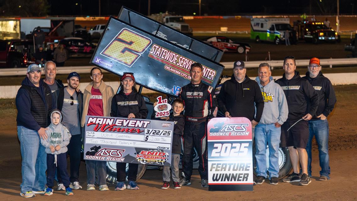 Whit Gastineau Wires ASCS Sooner Field At Enid Speedway