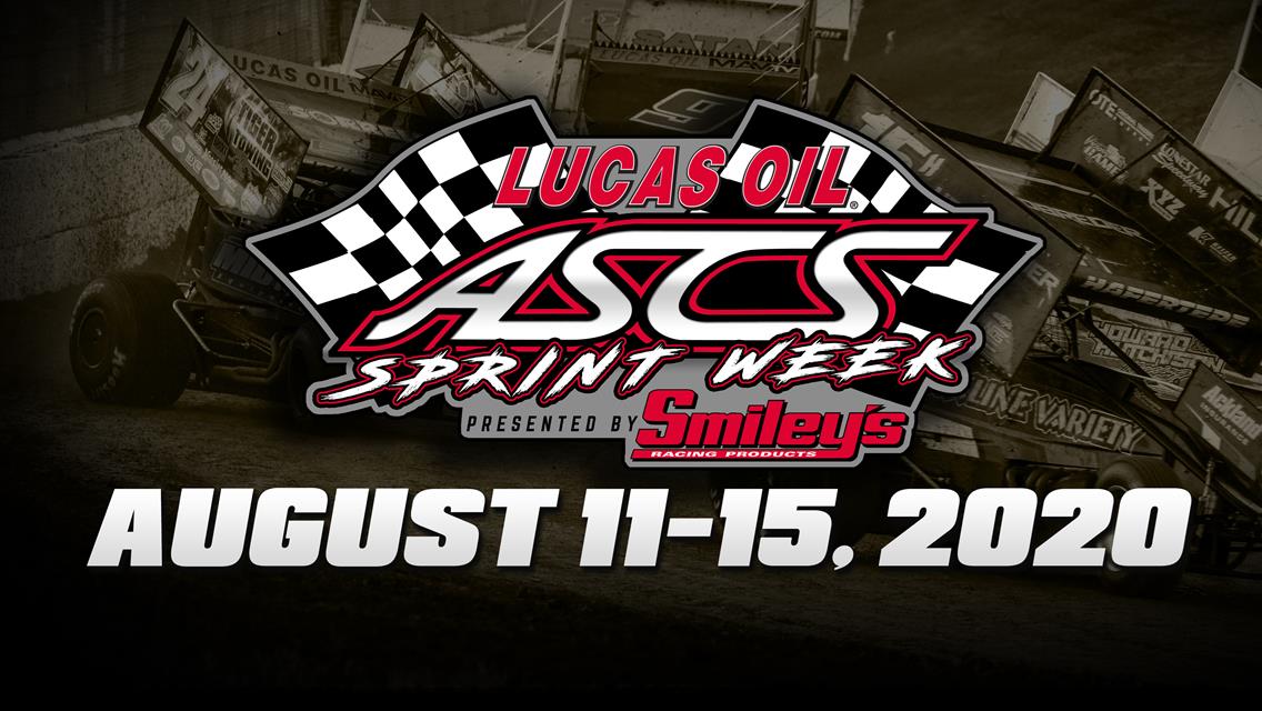 Lucas Oil ASCS Sprint Week Set For August 11-15