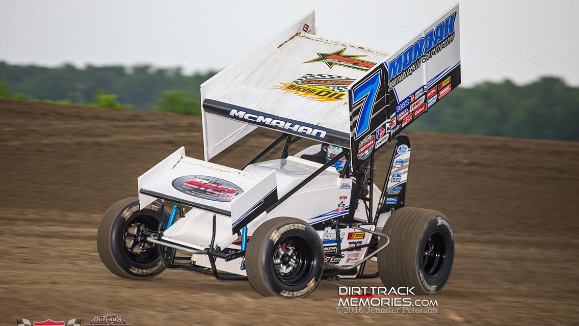 Paul McMahan 10th During World of Outlaws First Visit to Angell Park Speedway