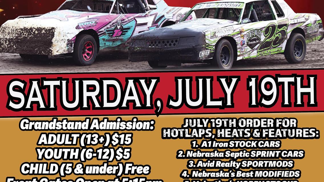 DIRT TRACK STAR SALUTE presented by Pepsi -Sat, July 19th