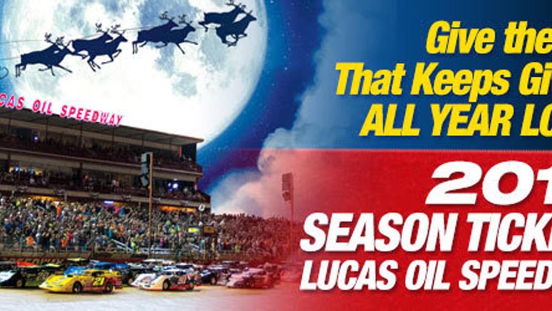 Looking for a gift idea? Lucas Oil Speedway 2019 season passes, gift certificates are available