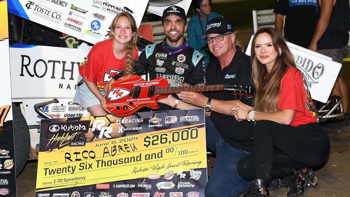 RUDEEN REPEAT: Rico Abreu Goes Back-to-Back at Rayce Rudeen Foundation Race for $26K at I-70
