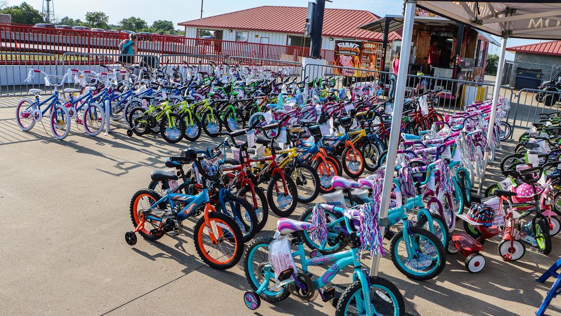 Bicycle donations sought for Lucas Oil Speedway Kids Night at the Races during 4th of July Thursday Night Thunder