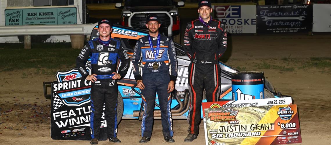 Grant gets 3rd USAC Sprint Car win in a row, tamin...