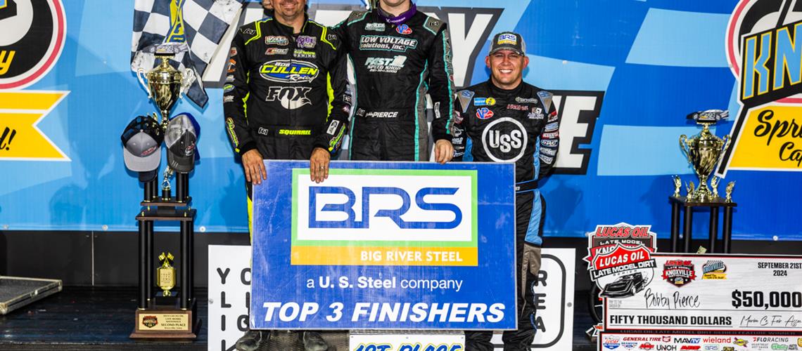 Brian Shirley second in Knoxville Nationals with Lucas Oil Late Model Dirt Series