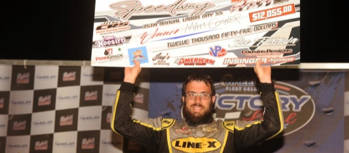 Cosner scores Labor Day 55 at Bedford, earns $12,055
