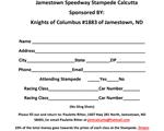49th Annual Jamestown Stampede Calcutta - Septembe