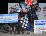 JAY STEINEBACH WINS FIRST EVER FEATURE ON THE LAST POINTS RACE