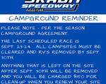 CAMPGROUND CLEAR BY SEPT 30