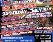 JULY 5TH GIANT FIREWORKS DISPLAY PLUS $1500.00 TO WIN FOR OPEN WH