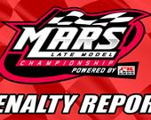 Penalty Report Issued in Response to MARS Late Model Championship