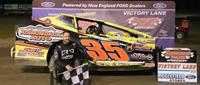 Mahaney finds late magic to score modified win, Re...