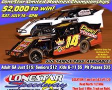 $2,000 to win LONESTAR LIMITED MODIFIED CHAMP