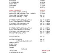 June 14th Race Day Itinerary