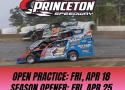 Open practice Friday, April 18th and Season Opener Friday April 25th