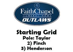 Starting Lineup Set in Faith Chapel Outlaw 50 for Tonight.