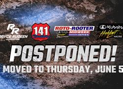 POSTPONED: Storms Push Rayce Rudeen Foundation Race at 141 Speedway to Thursday, June 5