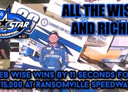 Zeb Wise wins by 11 seconds for $1