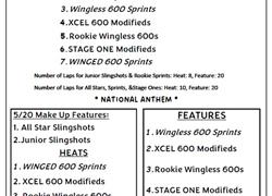 5/27/23 Schedule of Events, 600 Wi