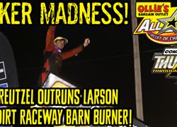 Aaron Reutzel outruns Kyle Larson