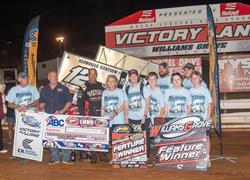 Lance Dewease wins the Lynn Paxton EMMR Legends Classic All Star Circuit of Champions 410 Feature presented by Valvoline at Williams Grove Speedway