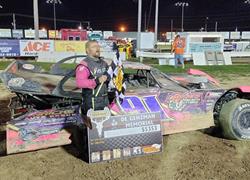 Schenk gets thrilling late race late model win; Valenti defends home turf in truck/stocks