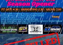 Mother Nature Wins This Round, Season Opener Set for Next Week