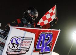 Brett Peterson wins the checkered