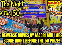Lance Dewease drives by Macri and