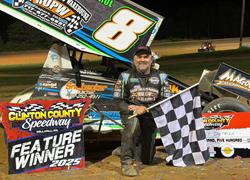Dietrich Trills Crowd with 410 Sprint Car Victory at Clinton County Speedway